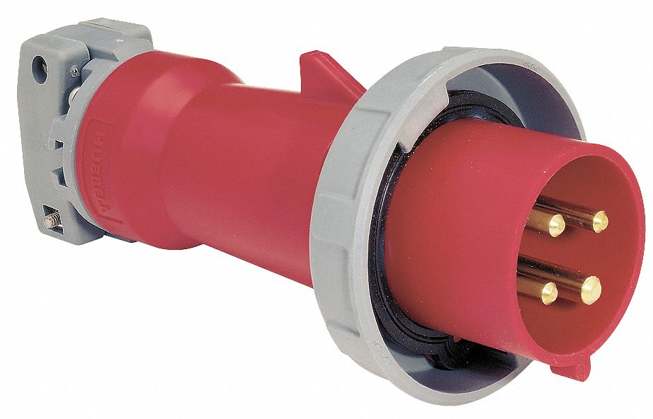 IEC Pin and Sleeve Plug 100 A Red 3Pl
