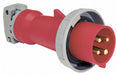 IEC Pin and Sleeve Plug 30 A Red 3Pl