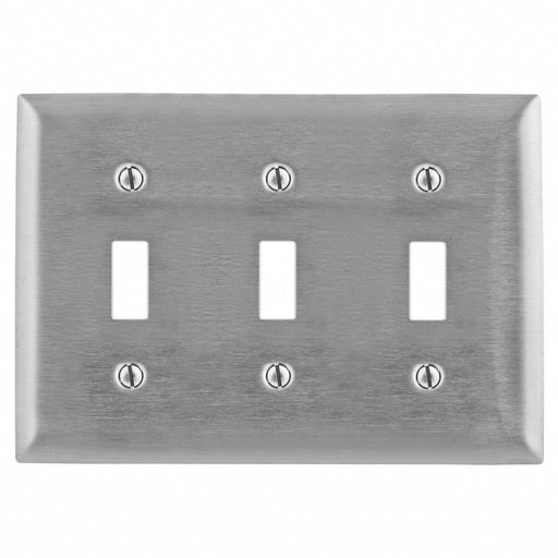 Tgl Switch Wll Plt Stnd Silver 3Gng Brsh