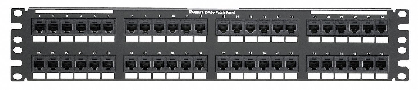 Patch Panel Cat 6 Rack Mt 48 Port