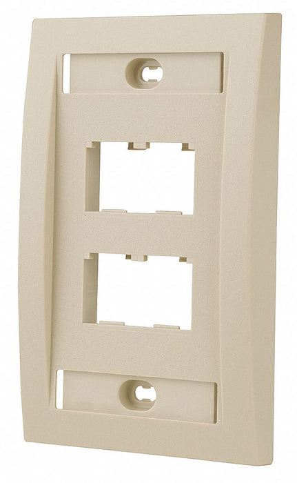 Wall Plate Single Gang 4 Ports Ivory