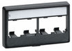 Wall Plate Furniture 4Ports Black