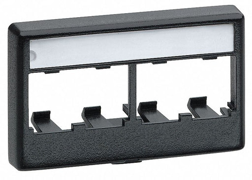 Wall Plate Furniture 4Ports Black