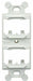 106 Module Frame Mini Com 4 Port White