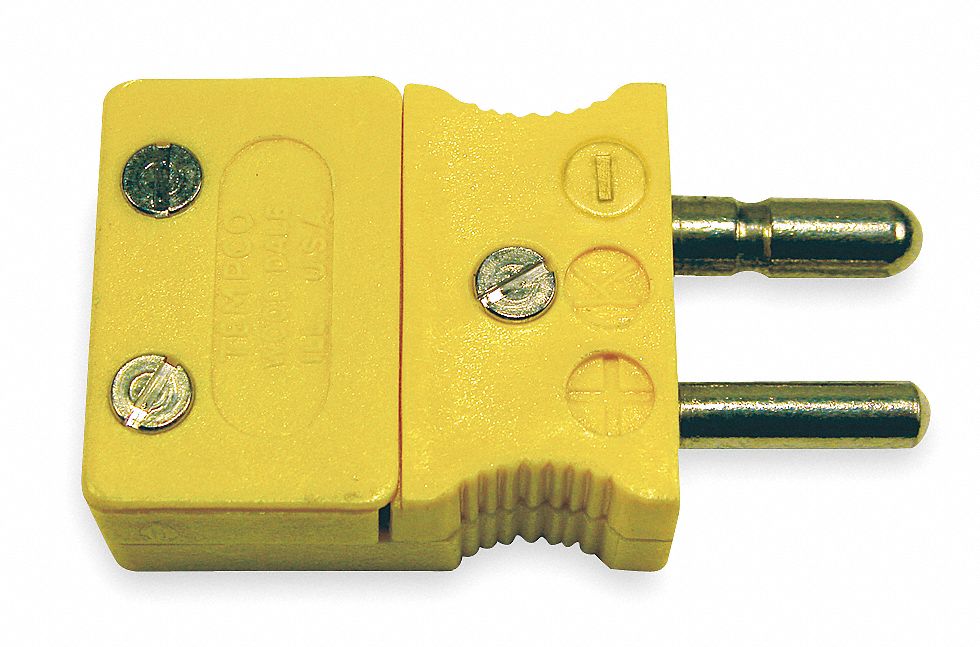 Thermocouple Plug K Yellow Hollow Pin