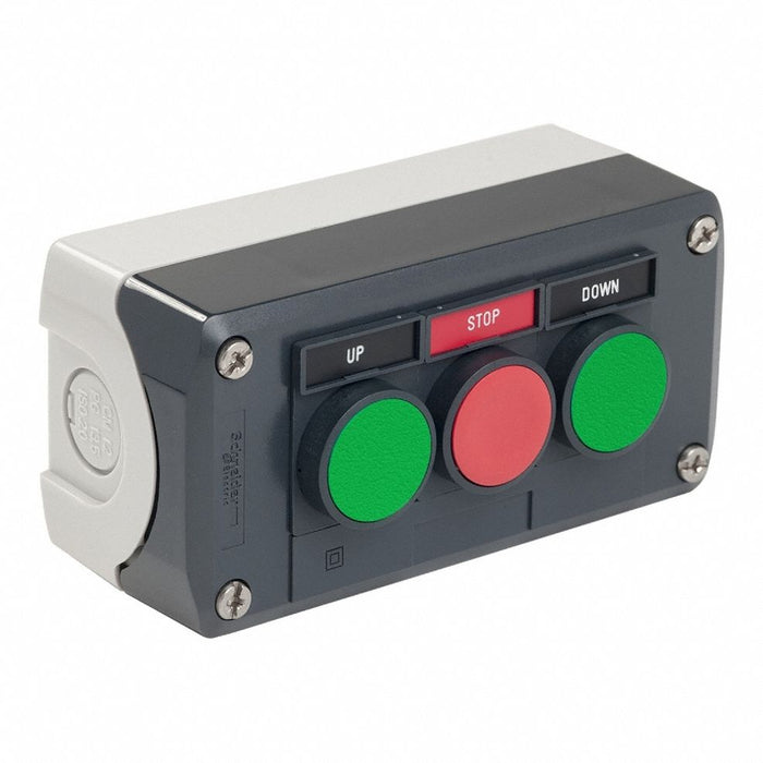 ControlStation Feed-Thru 3Buttons Grn/Rd