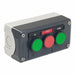 ControlStation Feed-Thru 3Buttons Grn/Rd