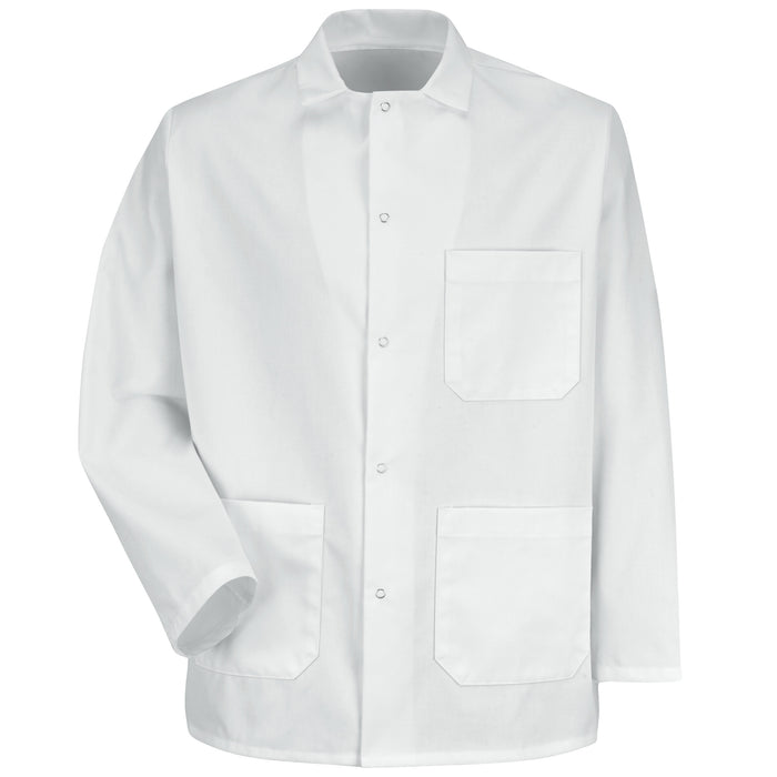 Gripper-Front Short Butcher Coat