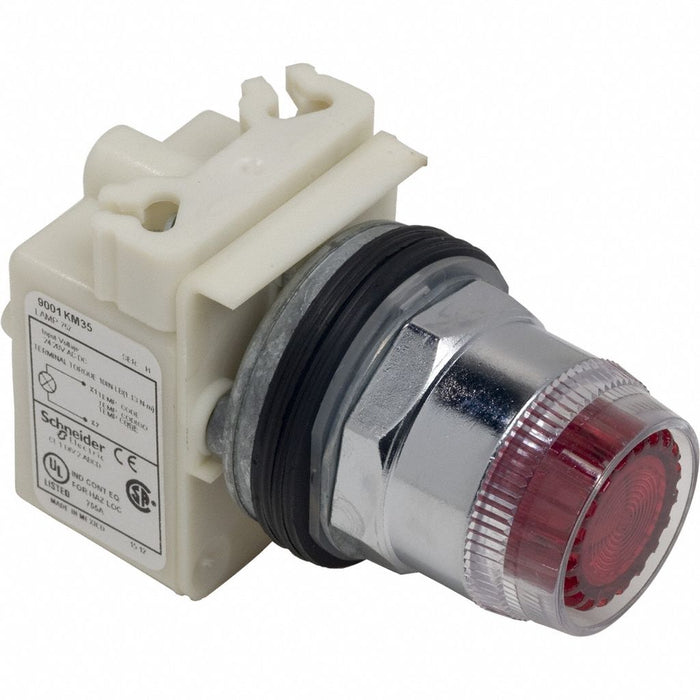 IllumPushButton FullVolt Red 1NO/1NC