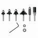 Router Bit Set Carbide Tipped 6 Pcs