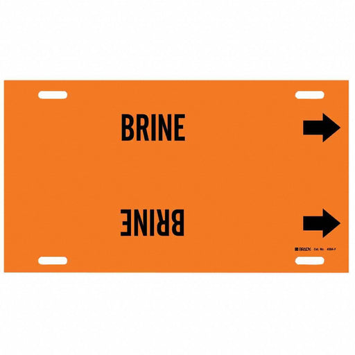 Pipe Marker Brine 8 in H 16 in W