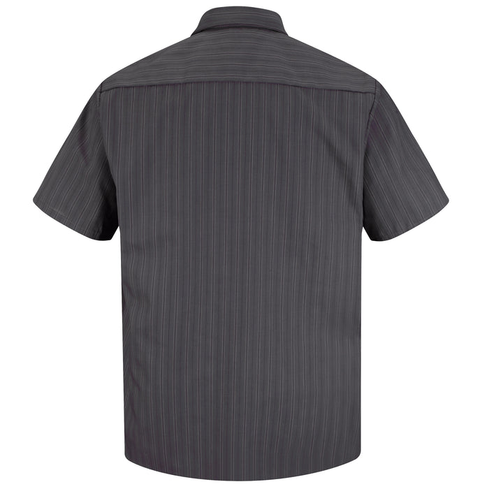 Men's Short Sleeve Striped Work Shirt