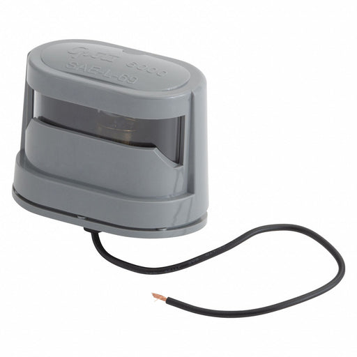 License Plate Light Oval Gray