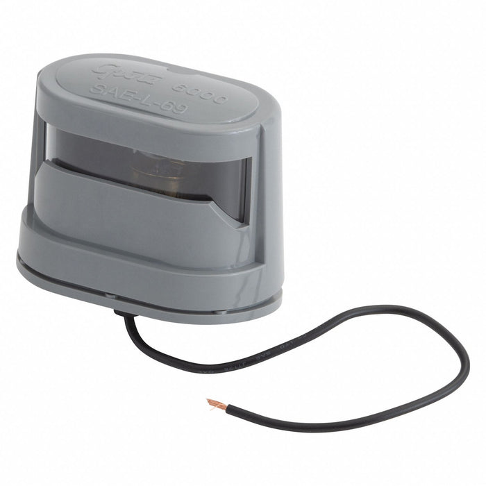 License Plate Light Oval Gray