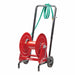 Hose Reel with Cart Carbon Steel Red