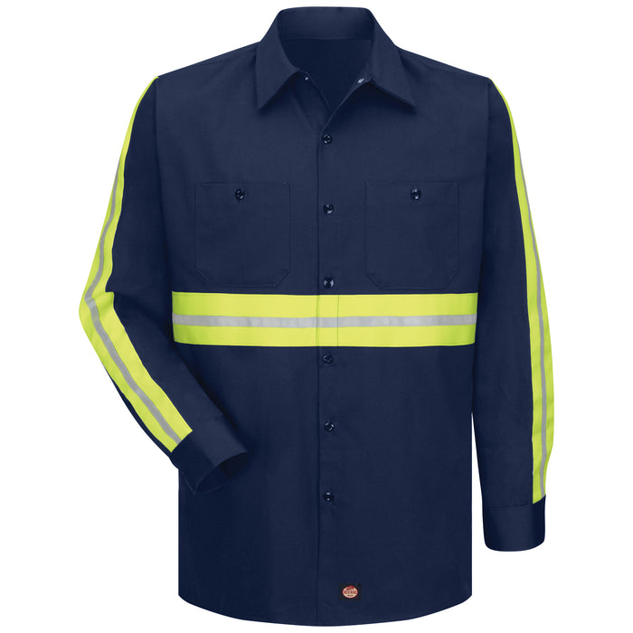 Men's Long Sleeve Wrinkle-Resistant Cotton Work Shirt