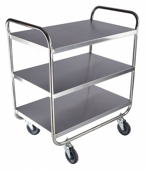 Utility Cart Assembled SS Silver