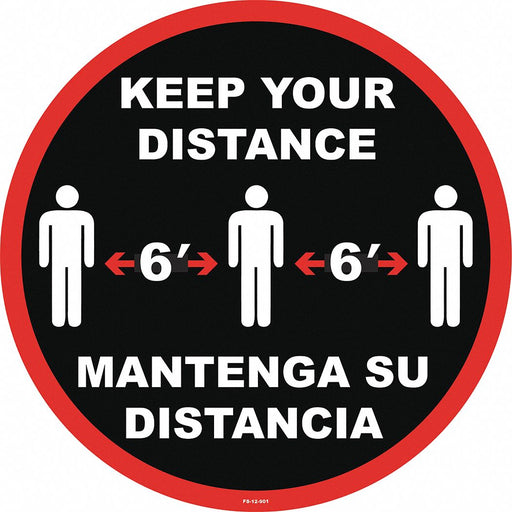 Social Distancing Sign 12 H 12 W PVC
