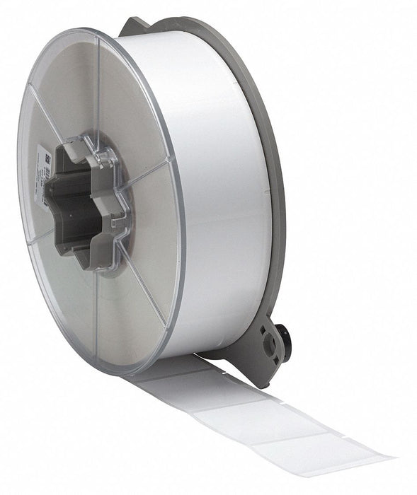 Flag Label White Polyester 2 in W