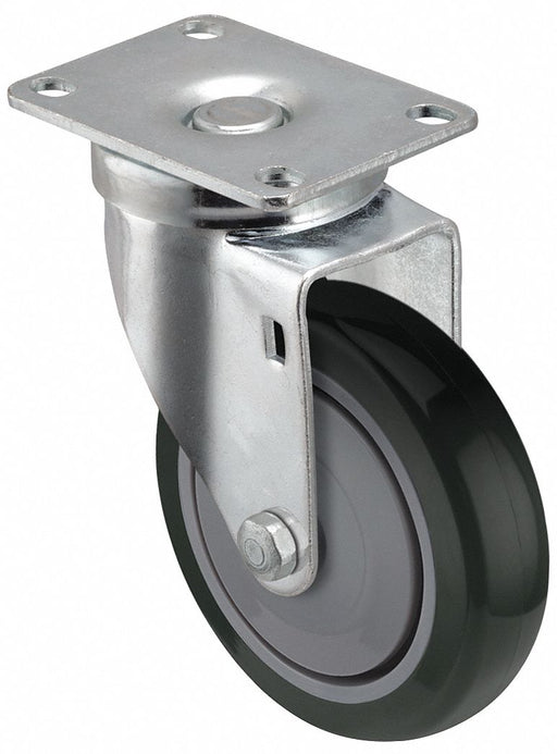 Plate Caster Swivel Polyurethane 5 1/4 H
