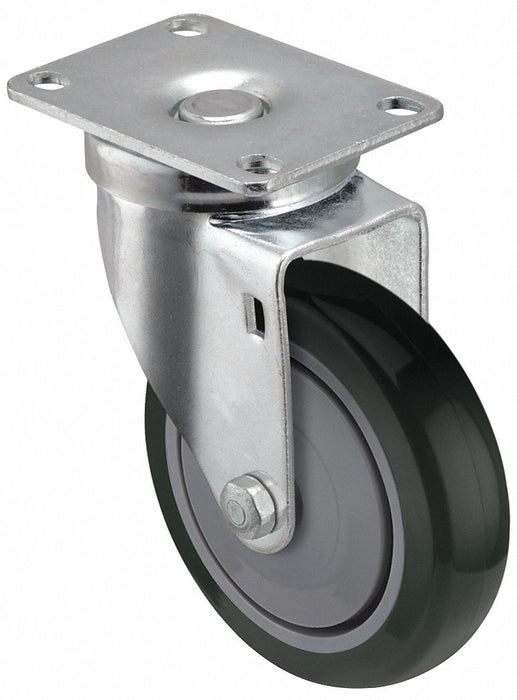 Plate Caster Swivel Polyurethane 5 1/4 H