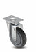 Plate Caster Swivel Rubber 4 1/4 H