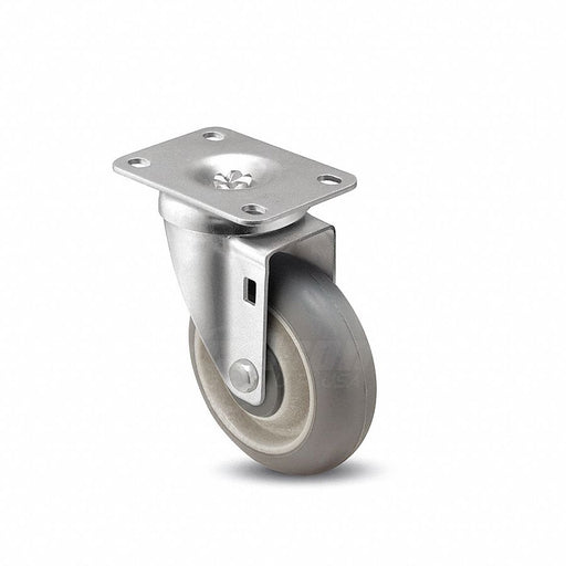 Plate Caster Swivel Rubber 5 1/4 H