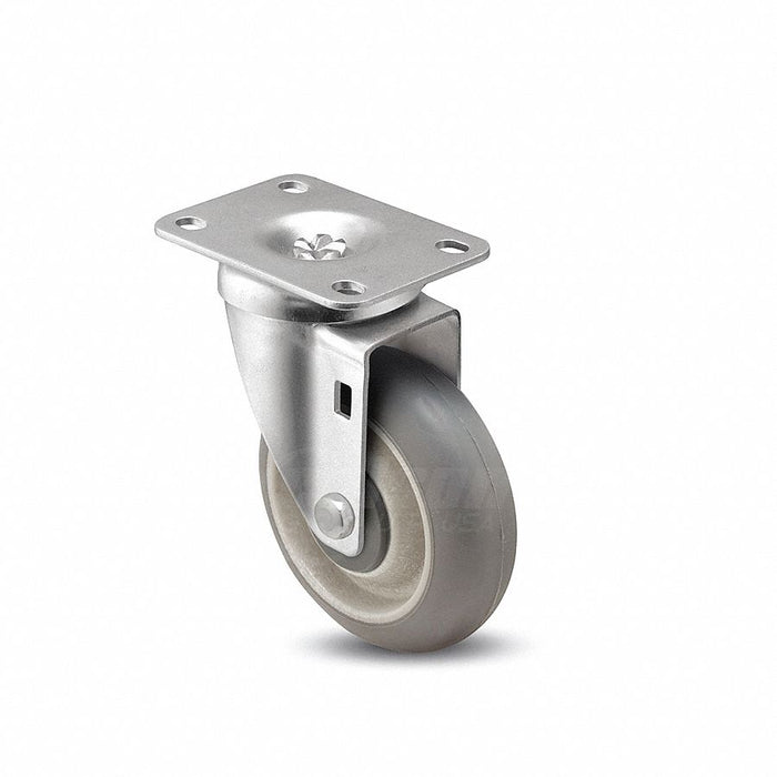 Plate Caster Swivel Rubber 5 1/4 H