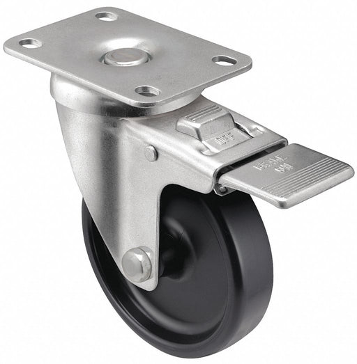 Plate Caster Swivel Polyolefin 4 1/4 H