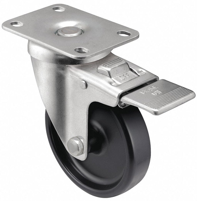 Plate Caster Swivel Polyolefin 4 1/4 H
