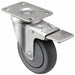 Plate Caster Swivel Rubber 4 1/4 H