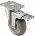 Plate Caster Swivel Rubber 6 1/4 H