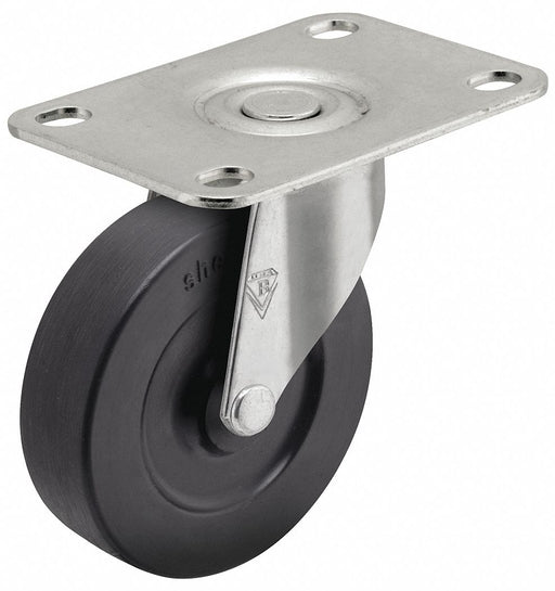 Plate Caster Swivel Rubber 4 7/8 H