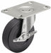 Plate Caster Swivel Rubber 3 1/2 H
