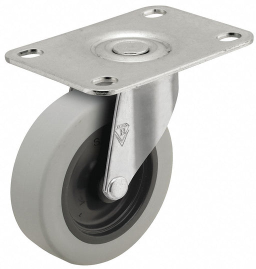 Plate Caster Swivel Rubber 2 5/8 H