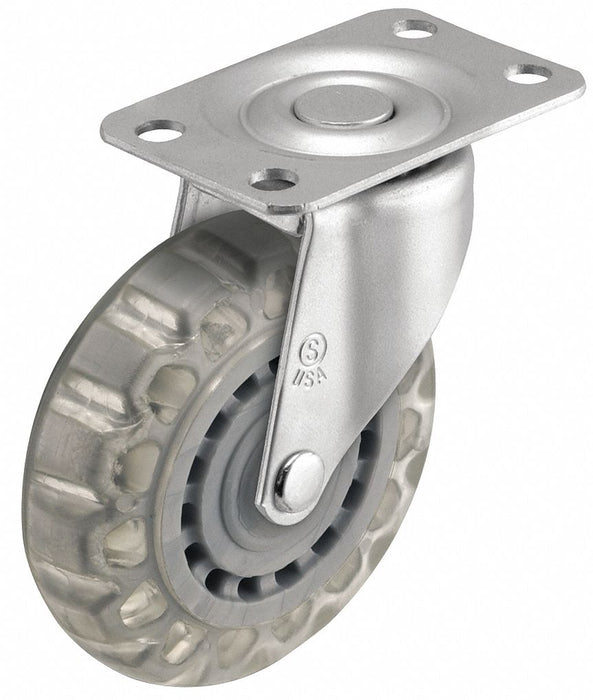Plate Caster Swivel Polyurethane 2 5/8 H