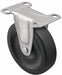 Plate Caster Rigid Rubber 3 1/2 H