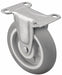 Plate Caster Rigid Rubber 5 7/8 H
