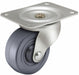 Plate Caster Swivel Rubber 3 13/16 H