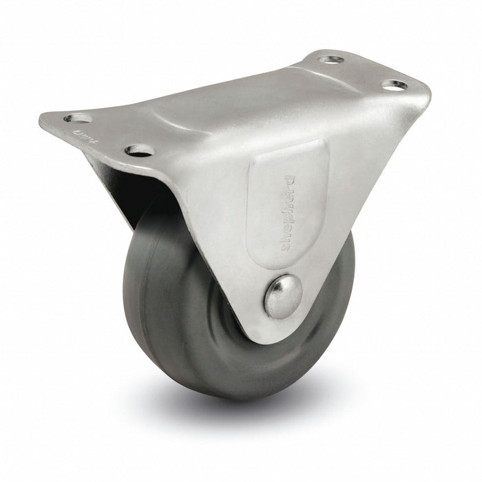 Plate Caster Rigid Rubber 5 H
