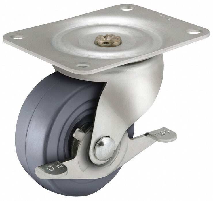 Plate Caster Swivel Rubber 5 H
