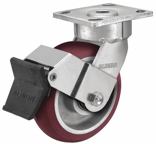 Plate Caster Swivel Polyurethane 9 1/2 H
