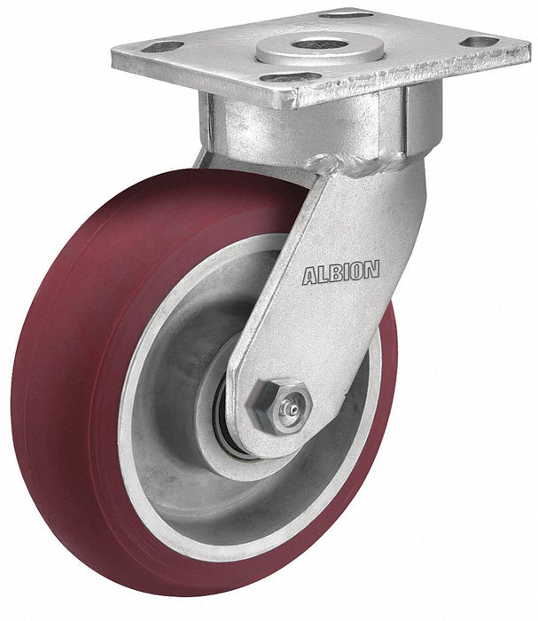 Plate Caster Swivel Polyurethane 5 5/8 H