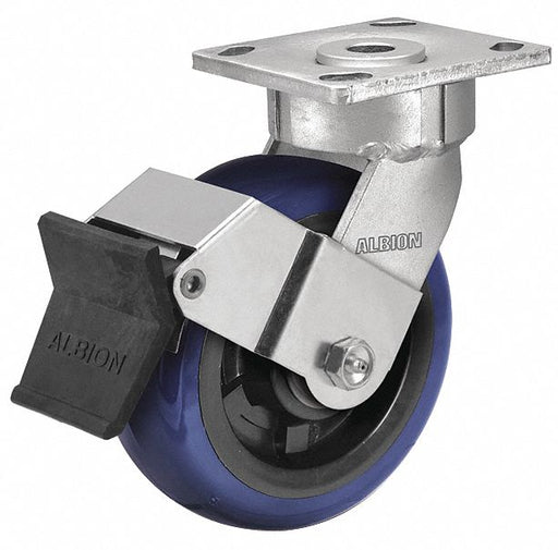 Plate Caster Swivel Polyurethane 5 5/8 H