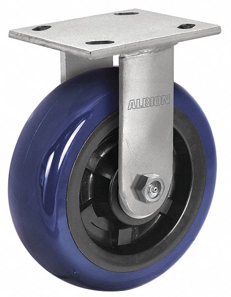 Plate Caster Rigid Polyurethane 7 1/2 H