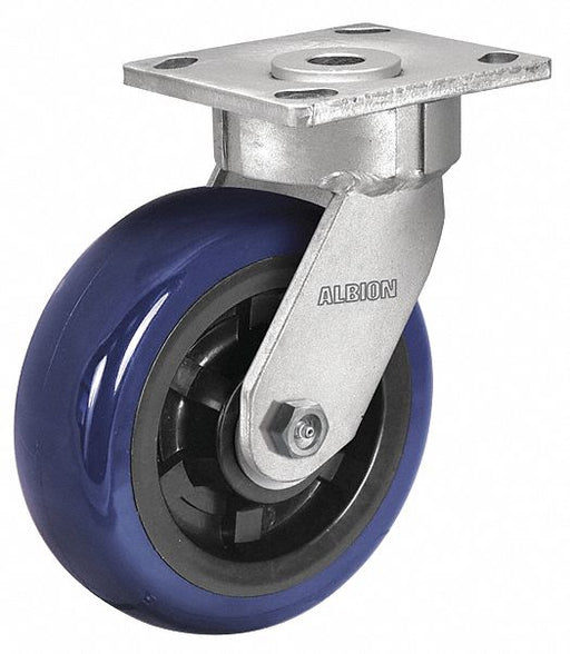 Plate Caster Swivel Polyurethane 6 1/2 H