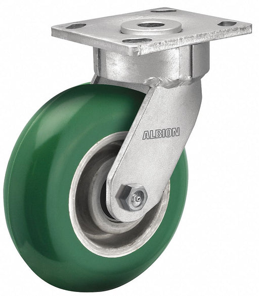 Plate Caster Swivel Polyurethane 7 1/2 H