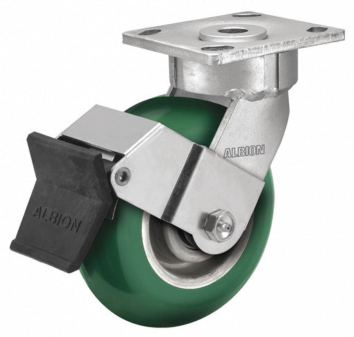 Plate Caster Swivel Polyurethane 9 1/2 H