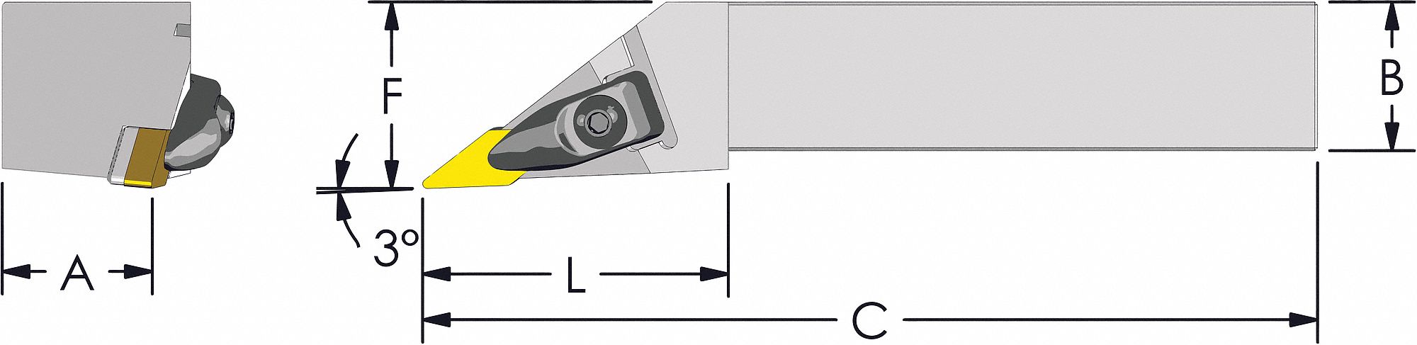 Indexable Profiling End Mill 5/8 PHC