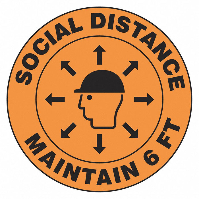 HardHatLabel Vinyl Circle Brown PK10